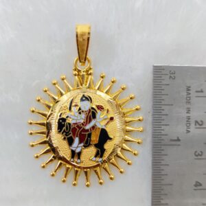 916 Gold Fancy Gent's Meladi Maa Minakari Pendant