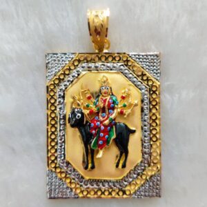 916 Gold Fancy Gent's Meladi Maa Minakari Pendant