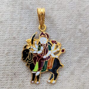 916 Gold Meladi Maa Aricutting Minakari Pendant