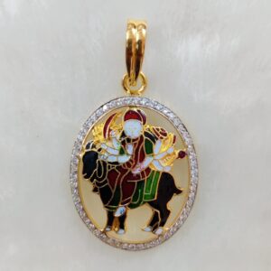 916 Gold Fancy Meladi Maa Minakari Pendant