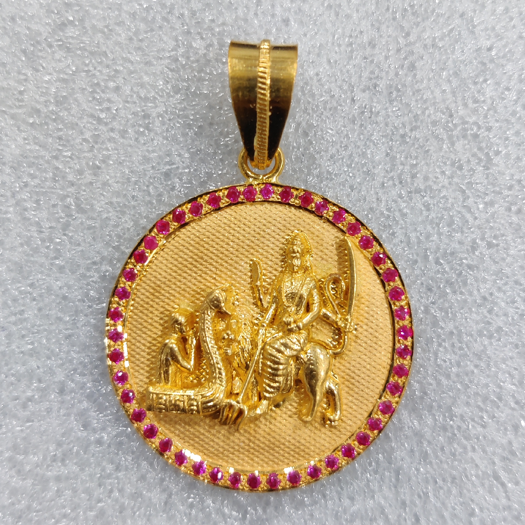 916 Gold Fancy Vahanvati/Sikotar Maa Pendant