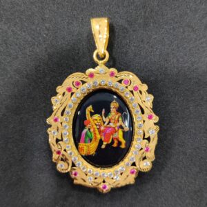 916 Gold Fancy Gent's Vahanvati/Sikotar Maa Photo Frame Pendant