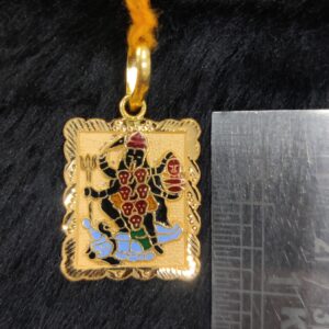 916 Gold Mahakali Maa Minakari Pendant