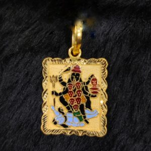 916 Gold Mahakali Maa Minakari Pendant