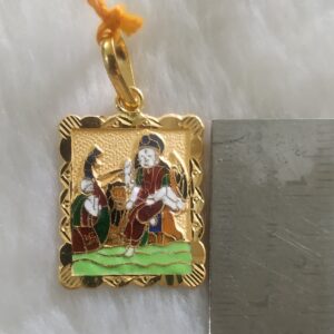 916 Gold Vahanvati Maa Minakari Pendant