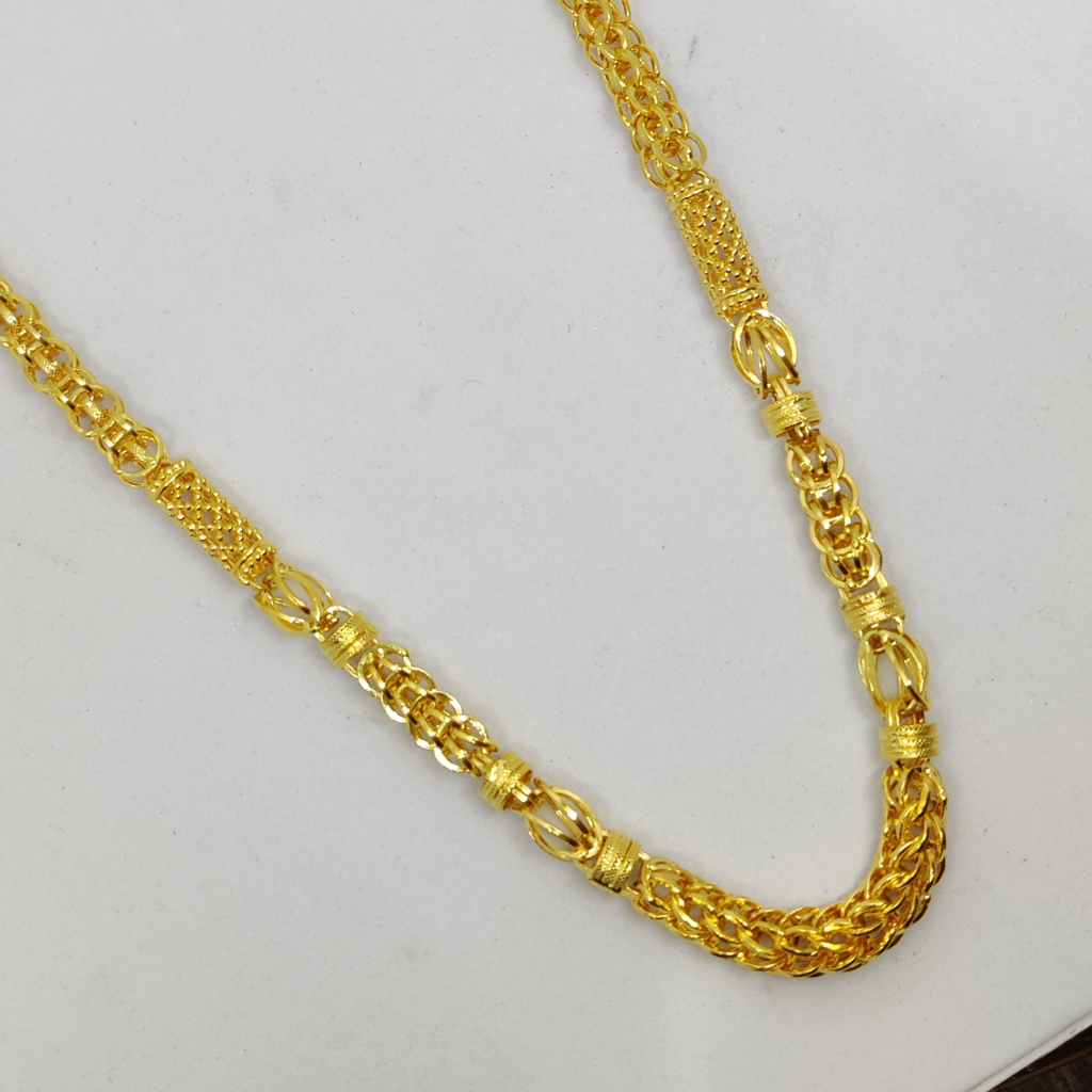 916 Gold Fancy Gent's Indo Italian Chain - Image 2