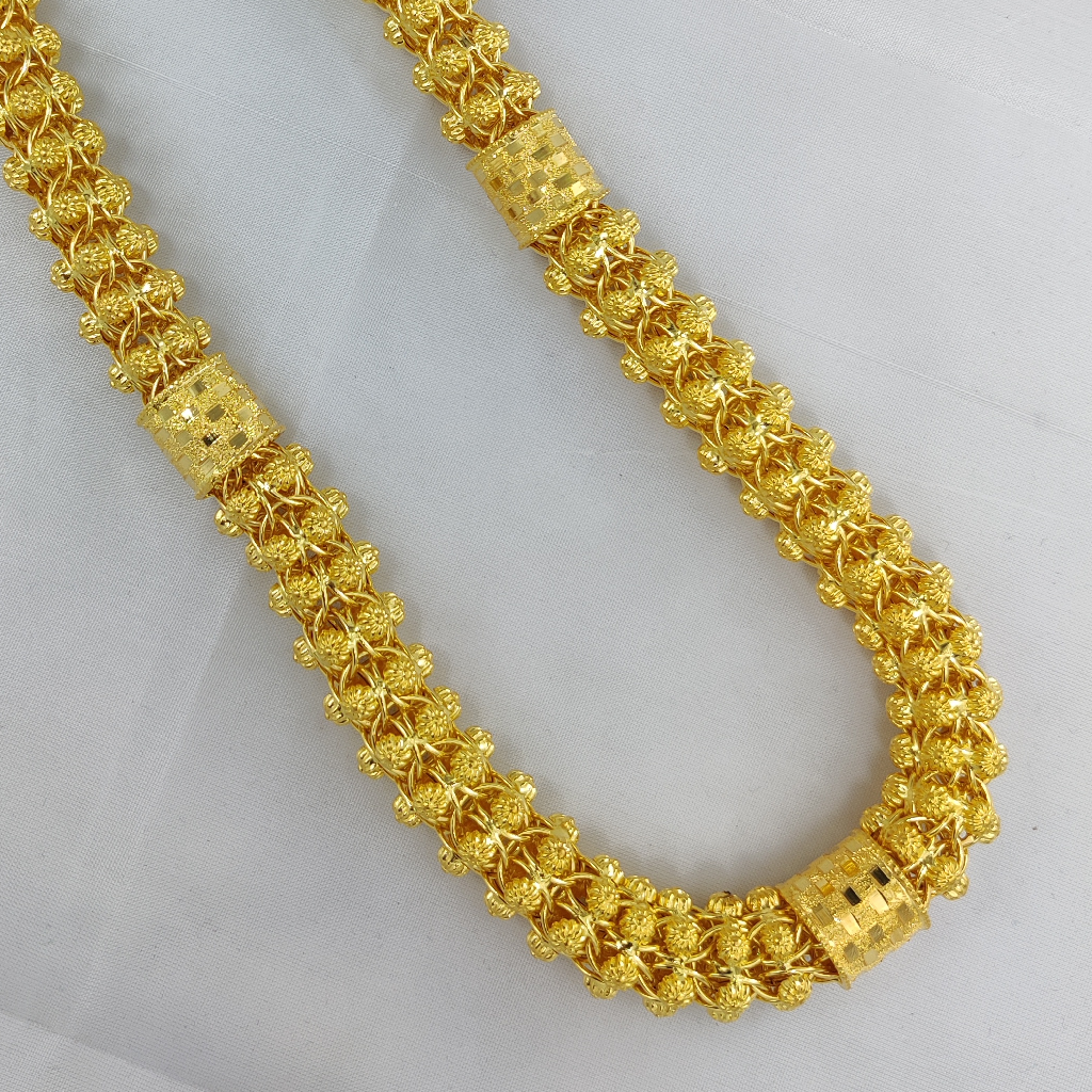 916 Gold Fancy Gent's Super Hollow Chain - Image 3