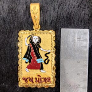 916 Gold Fancy Gent's Mogal Maa Minakari Pendant
