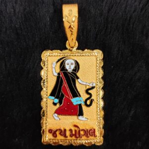 916 Gold Fancy Gent's Mogal Maa Minakari Pendant