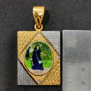 916 Gold Fancy Gent's Mogal Maa Photo Mina Pendant