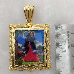 916 Gold Fancy Gent's Mogal Maa Photo Mina Pendant