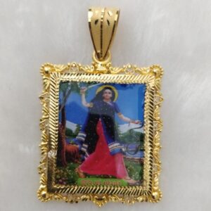 916 Gold Fancy Gent's Mogal Maa Photo Mina Pendant