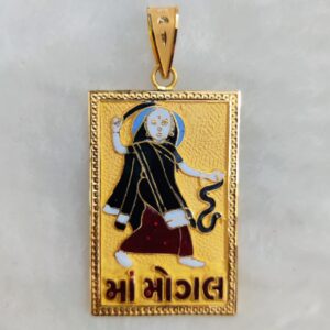 916 Gold Fancy Gent's Mogal Maa Minakari Pendant