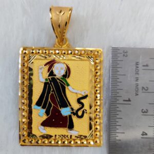 916 Gold Fancy Gent's Mogal Maa Minakari Pendant