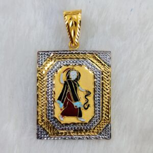 916 Gold Fancy Gent's Mogal Maa Minakari Pendant