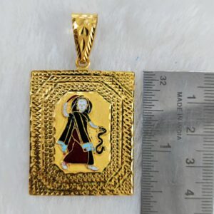 916 Gold Fancy Gent's Mogal Maa Minakari Pendant