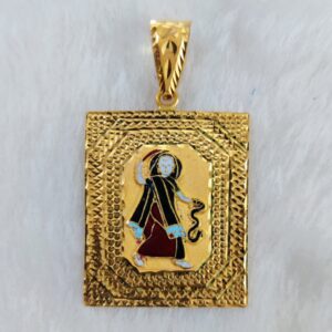 916 Gold Fancy Gent's Mogal Maa Minakari Pendant
