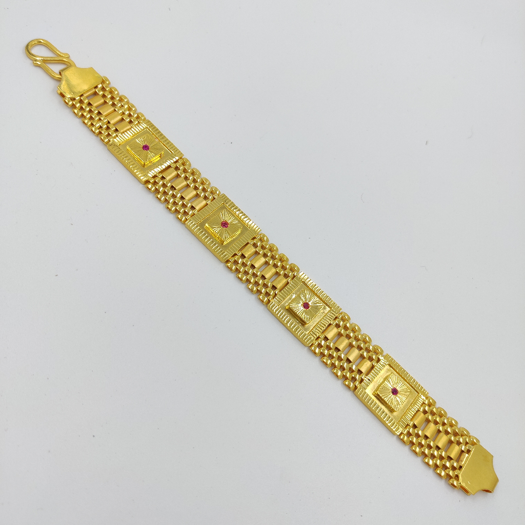 916 Gold Fancy Gent's Pasi Bracelet