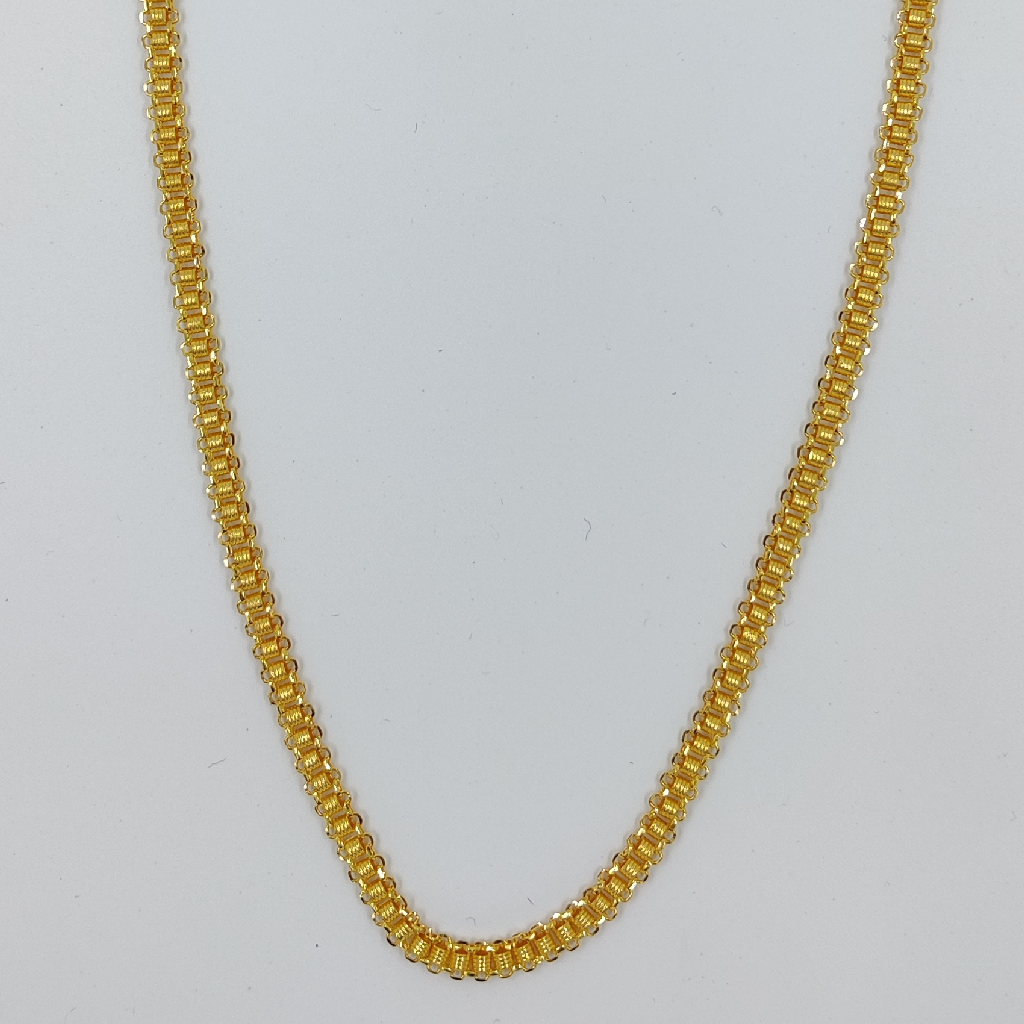 916 Gold Fancy Ladies Solid Chain - Image 3