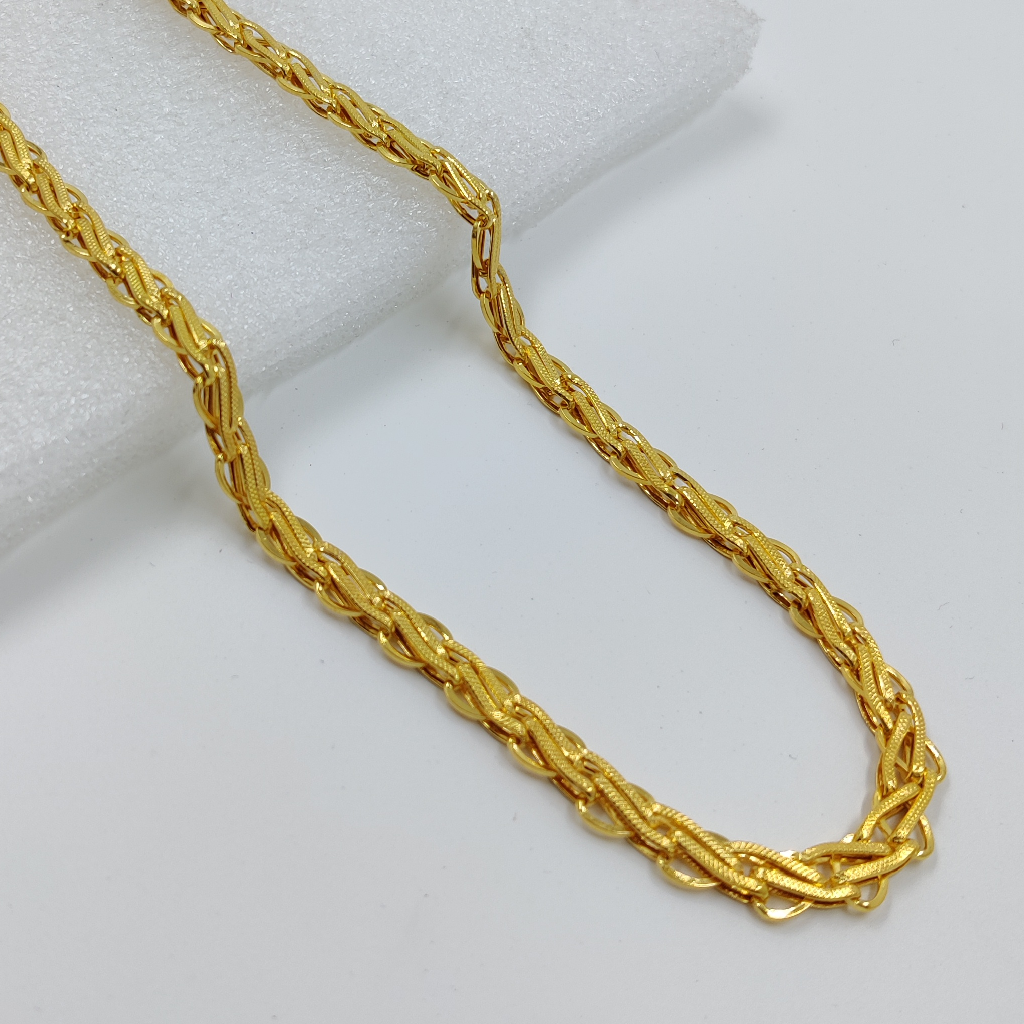 916 Gold Fancy Gent's Indo Hollow Chain