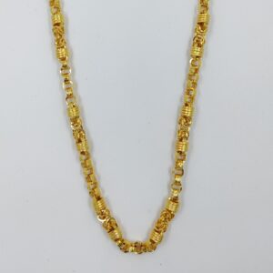 916 Gold Fancy Gent's Hollow Chain