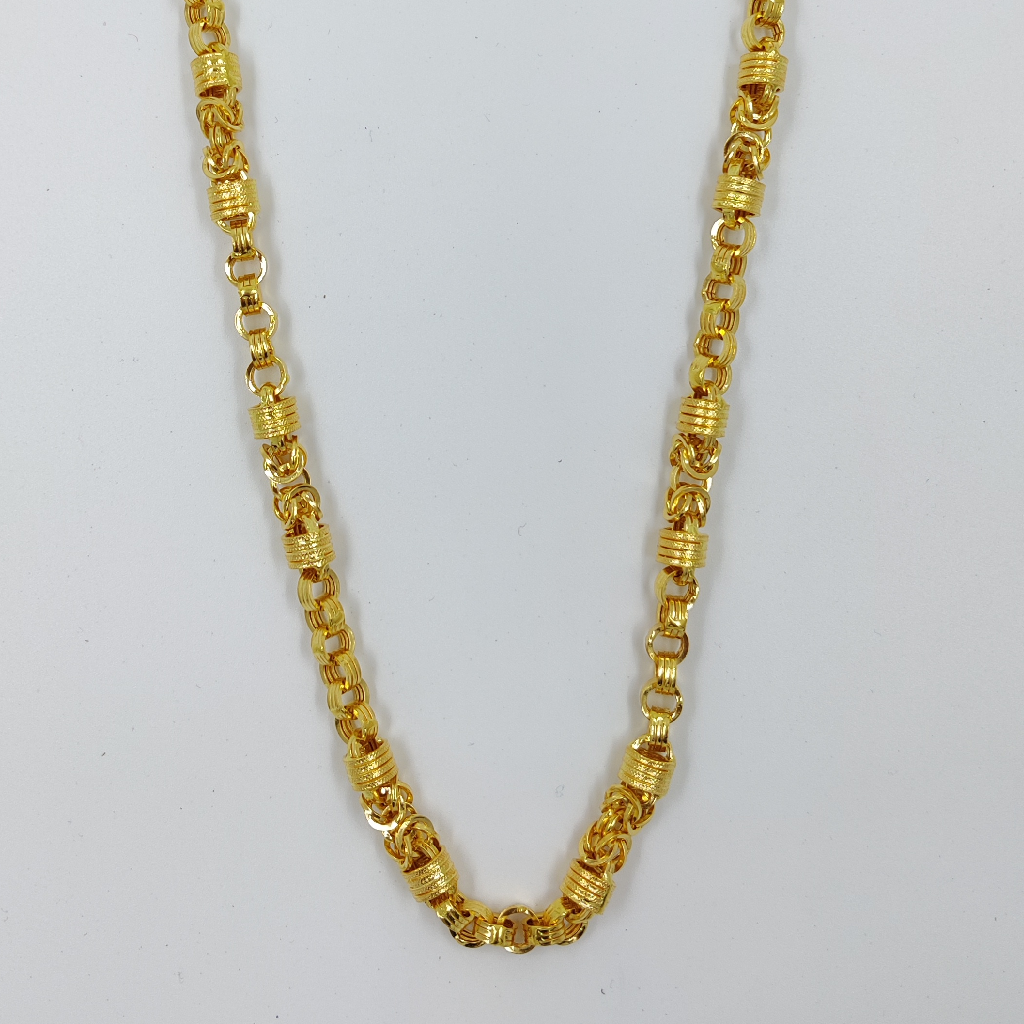 916 Gold Fancy Gent's Hollow Chain - Image 3