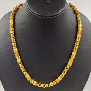 916 Gold Fancy Gent's Hollow Chain