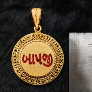 916 Gold Fancy Gent's Bapaji Named Minakari Pendant