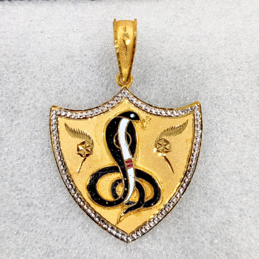 916 Gold Fancy Goga Maharaj Minakari Pendant