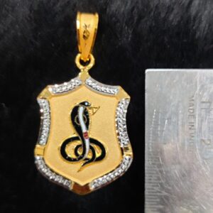 916 Gold Fancy Goga Maharaj Minakari Pendant