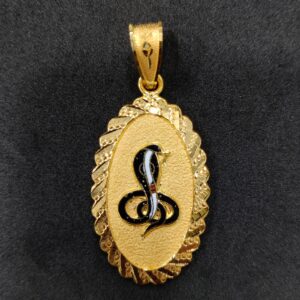 916 Gold Fancy Gent's Goga Maharaj Minakari Pendant