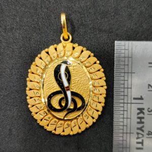 916 Gold Fancy Goga Maharaj Minakari Pendant