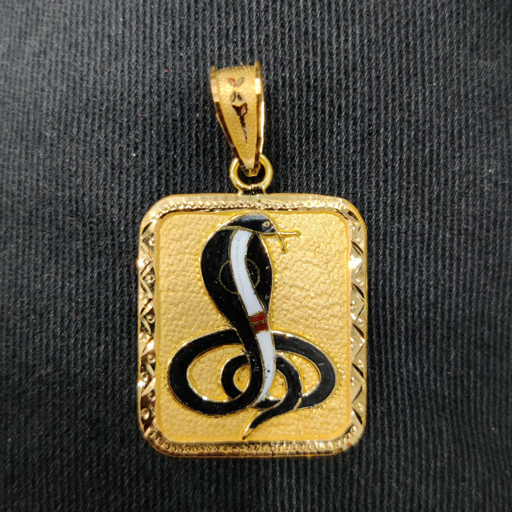 916 Gold Goga Maharaj Minakari Pendant