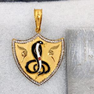 916 Gold Fancy Gent's Goga Maharaj Minakari Pendant