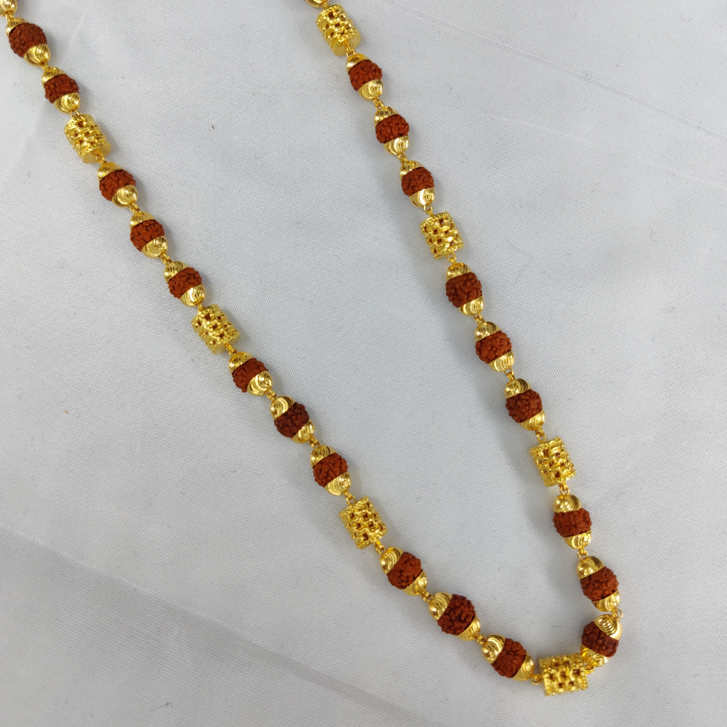916 Gold Fancy Gent's Rudraksh Mala