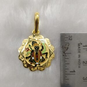916 Gold Shreenathji Minakari Pendant
