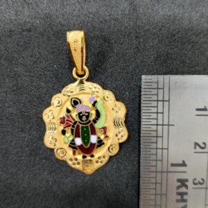 916 Gold Shreenathji Minakari Pendant