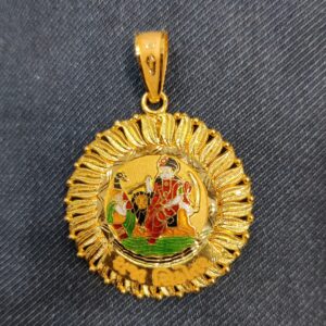 916 Gold Fancy Gent's Vahanvati Maa Minakari Pendant