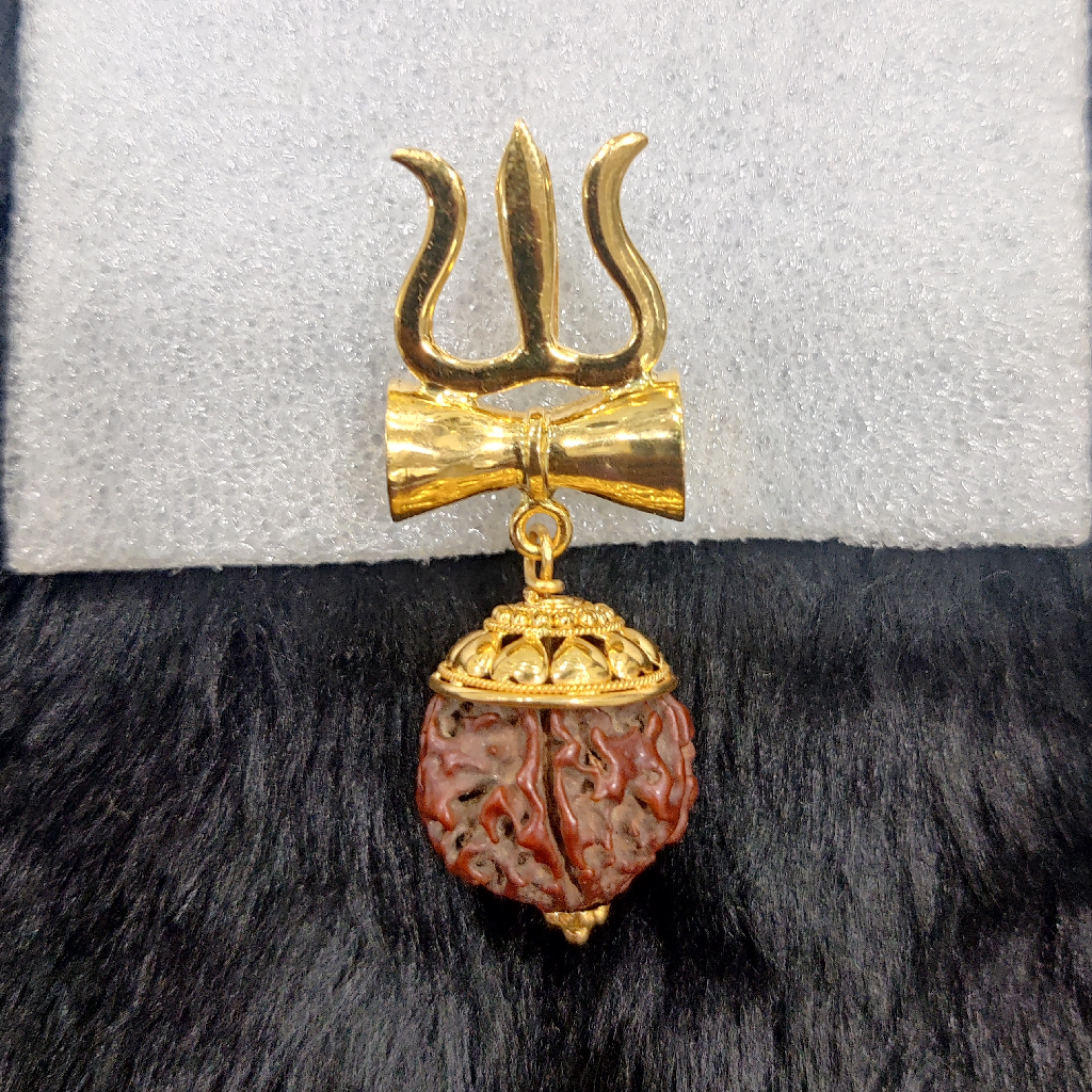 916 Gold Fancy Gent's Rudraksh Pendant