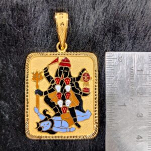 916 Gold Fancy Gent's Mahakali Maa Minakari Pendant