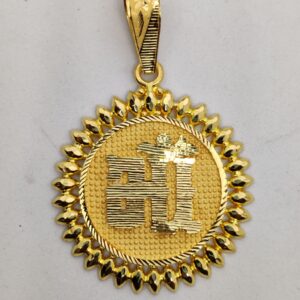916 Gold Fancy Gent's Maa Named Pendant
