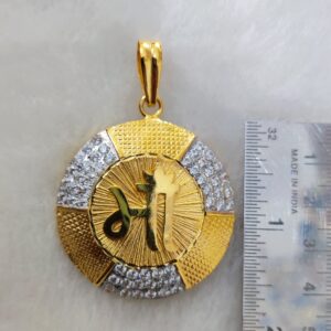 916 Gold Fancy Gent's MAA Named Pendant