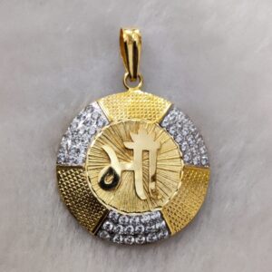 916 Gold Fancy Gent's MAA Named Pendant