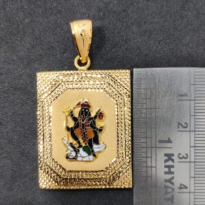 916 Gold Fancy Gent's Mahakali Maa Minakari Pendant