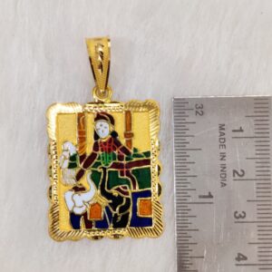 916 Gold Fancy Gent's Shakti Maa Minakari Pendant