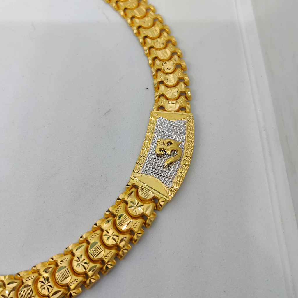 916 Gold Fancy Gent's Bahubali Chain - Image 3