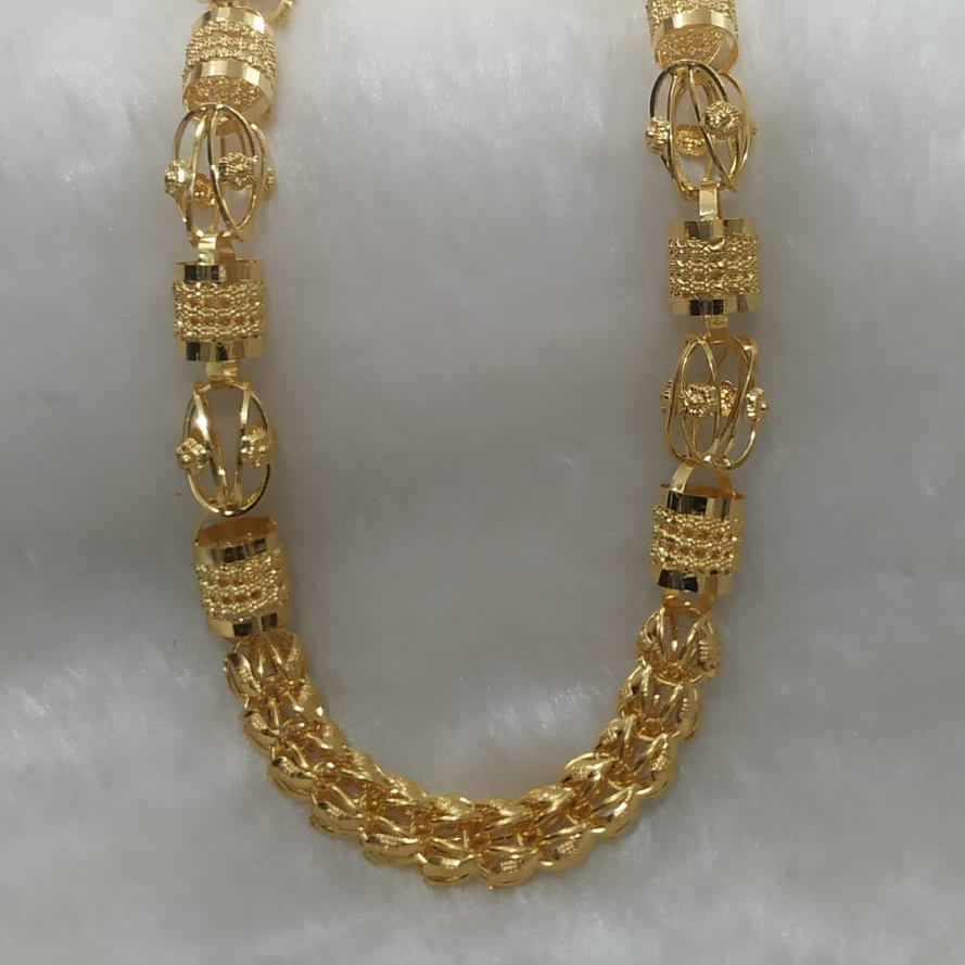 916 Gold Fancy Gent's Super Hollow Chain