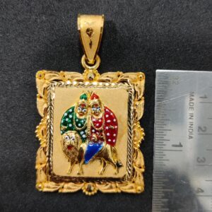 916 Gold Fancy Gent's Chamunda Maa Pendant
