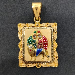 916 Gold Fancy Gent's Chamunda Maa Pendant