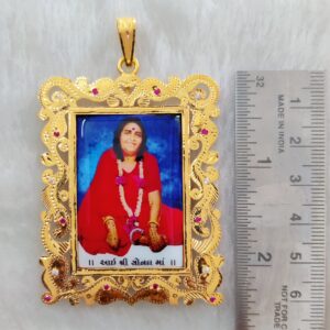 916 Gold Fancy Gent's Sonal Maa Photo Mina Pendant
